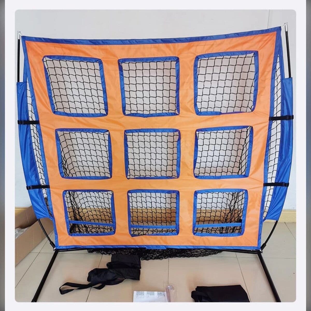 INF Filet d'entraînement 9 grilles pour disques – cible portable en maille polyester avec cadre en fer, montage facile pour