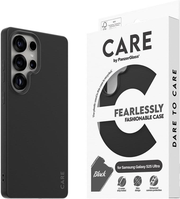 CARE by PanzerGlass Samsung Galaxy S25 Ultra FASHION Fearlessly Fashionable Cover - Black