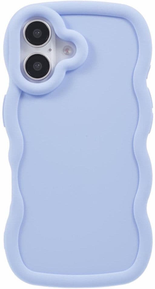 EIDERWOOD iPhone 16 Fleksibelt Plastik Wavy Mobil Cover - Lilla
