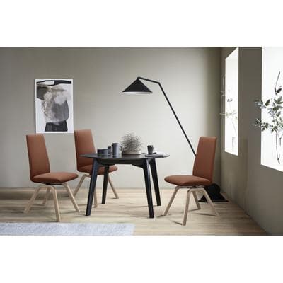 Polsterstuhl STRESSLESS "Laurel", braun (copper paloma, eiche gekalkt), B:49cm H:105cm T:60cm, Leder PALOMA: PALOMA ist ein durchgefärbtes Semianilin-Möbelleder mit natürlicher Narbung., Stühle, Polsterstuhl, High Back, Größe M, mit schräggestellten...