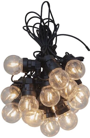 Ljusslinga Circus Small 20 LED 8,6 m svart 6st