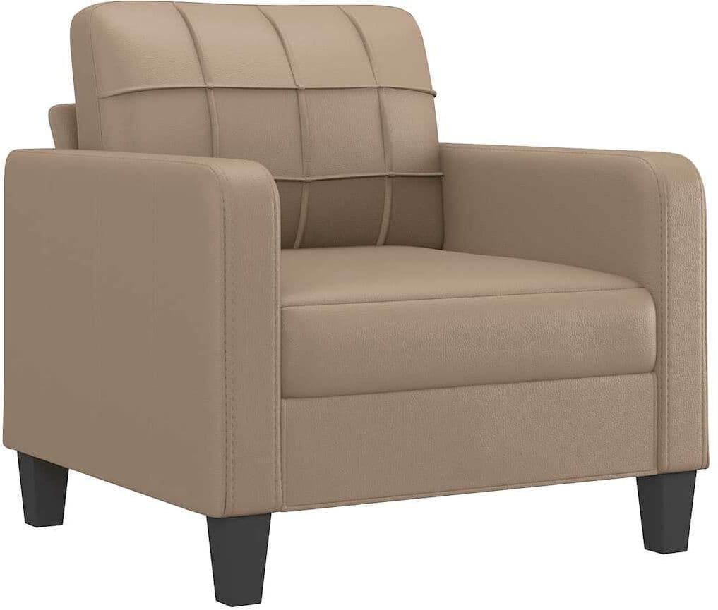 vidaXL Fauteuil Cappuccino 60 cm Similicuir