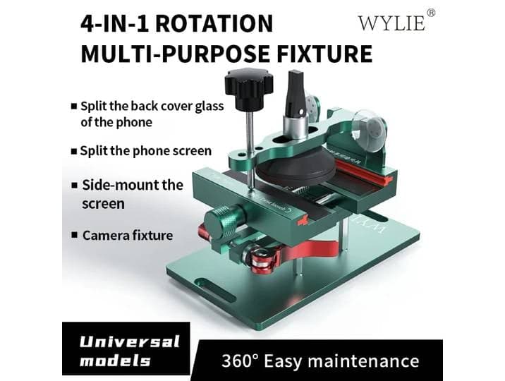 WYLIE-Pince FiosphClamp Multifonctionnelle 4 en 1, Réglable à 360 °, Convient aux partenaires de réparation de téléphones portables, Outil de séparation d'écran