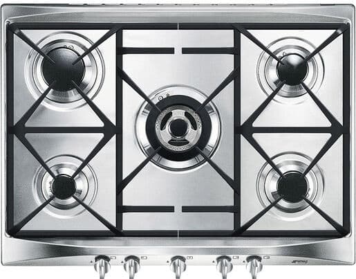 SMEG Cucina SR275XGH2 piano cottura Argento Da incasso 70 cm Gas 5 Fornello(i) Made in Italy