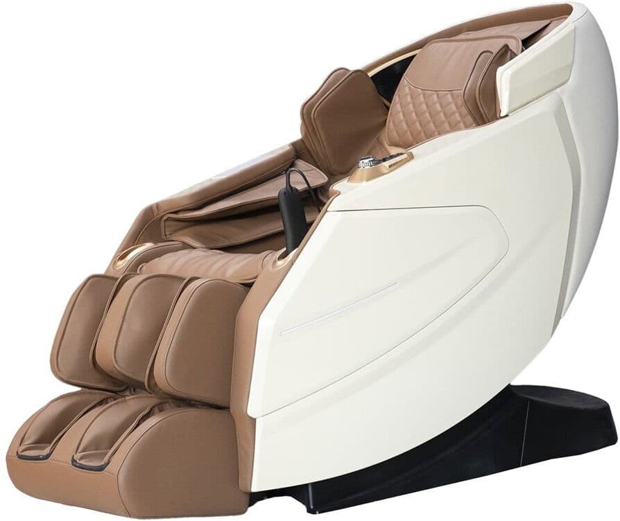 IWAO Gravity 4D-massasjestol med stemmestyring (Hvit/brun)