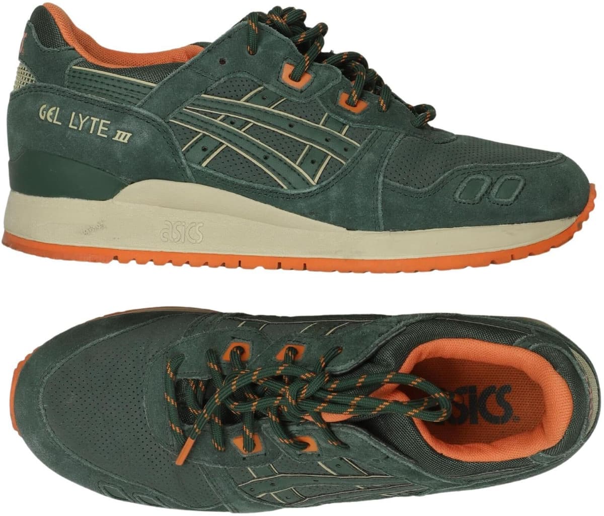Asics Damen Sneaker, Grün, Gr. EU 39, Leder - Second Hand