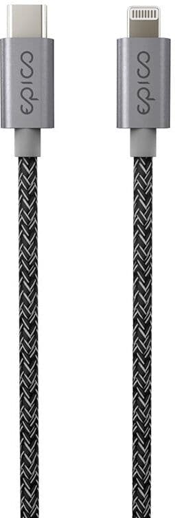 Epico Braided USB-C til Lightning Kabel PD 60W - 180cm - Space Grey