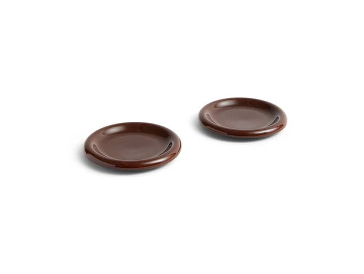 HAY Assiette Barro Burgundy, Ø18 cm, lot de 2