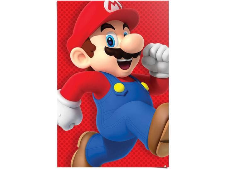 Poster REINDERS Super Mario Nintendo , rot (farbe bild(er): rot), B:61cm H:91,5cm, Papier, Bilder, Poster