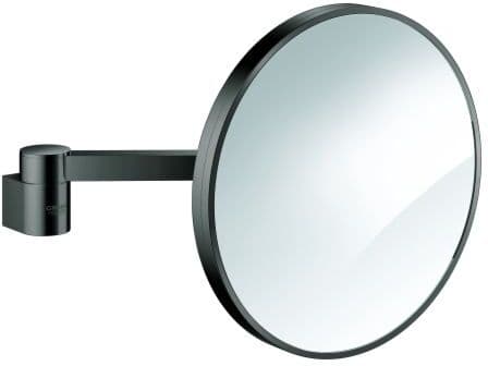 Grohe Selection Kosmetikspiegel 41077A00 7-fache Vergrößerung, Wandmontage, ohne Beleuchtung, hard graphite