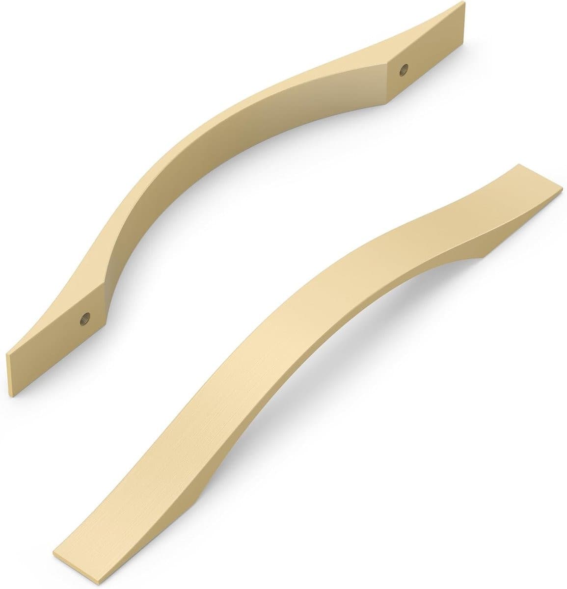 Messing Kastgrepen - 10 stuks - Gatafstand 128 mm
