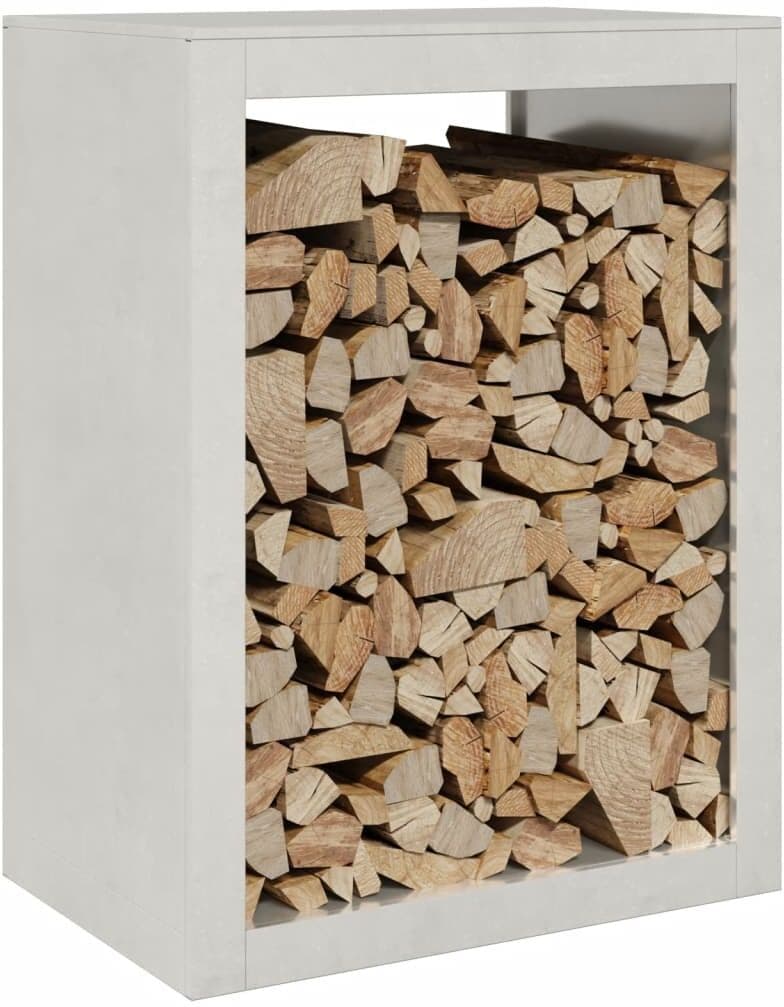 vidaXL Portant de bois de chauffage 60x40x80 cm acier inoxydable