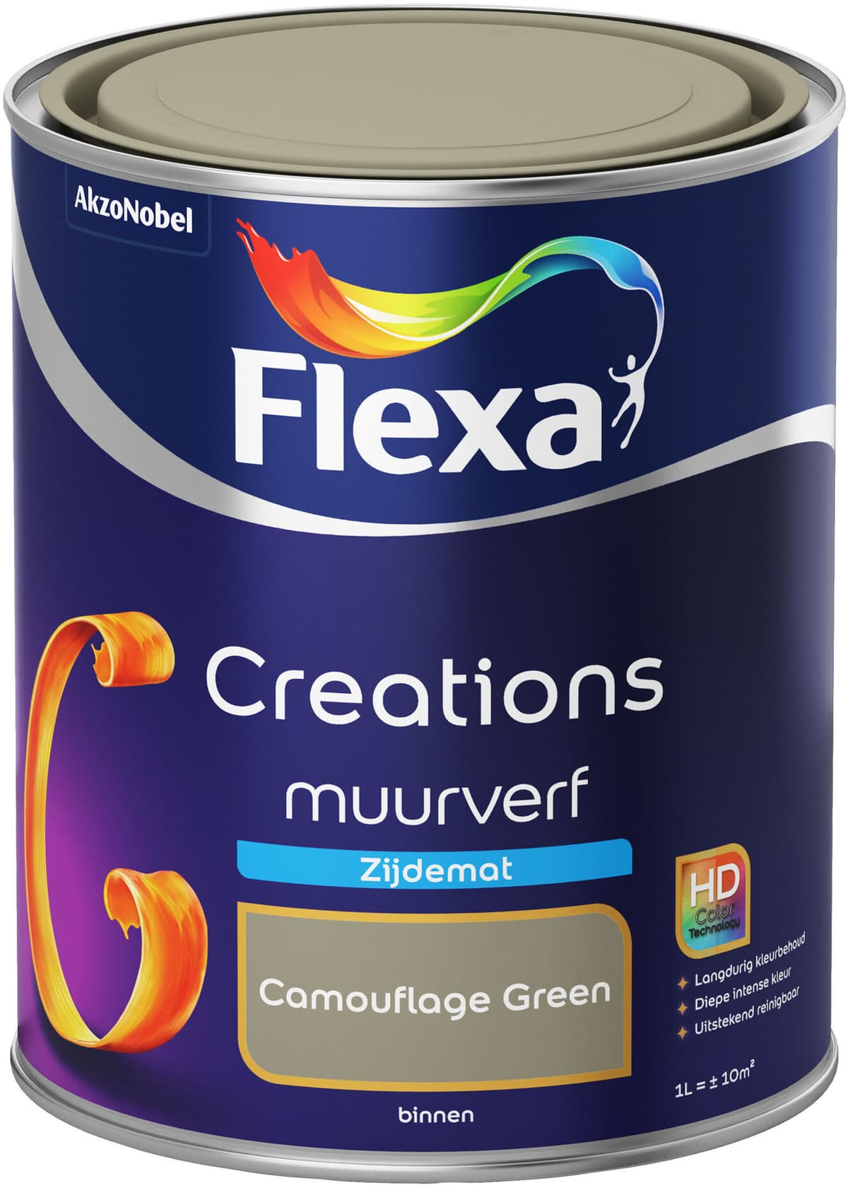 Flexa Creations Muurverf Zijdemat - Camouflage Green