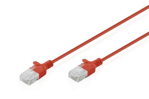 Digitus DK-1618-005S-R RJ45 Patchkabel CAT 6 U/UTP 0.5m Rot