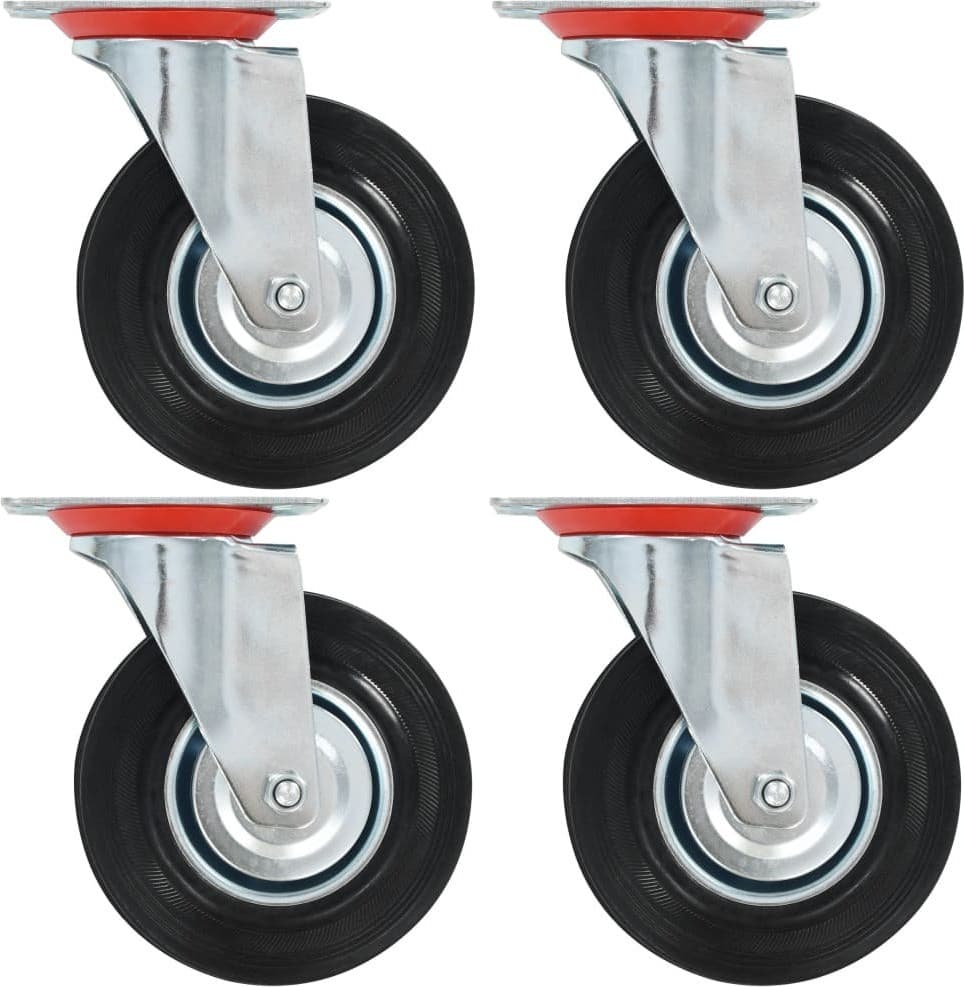 Syfax Zwenkwielen 4 stuks 125 mm