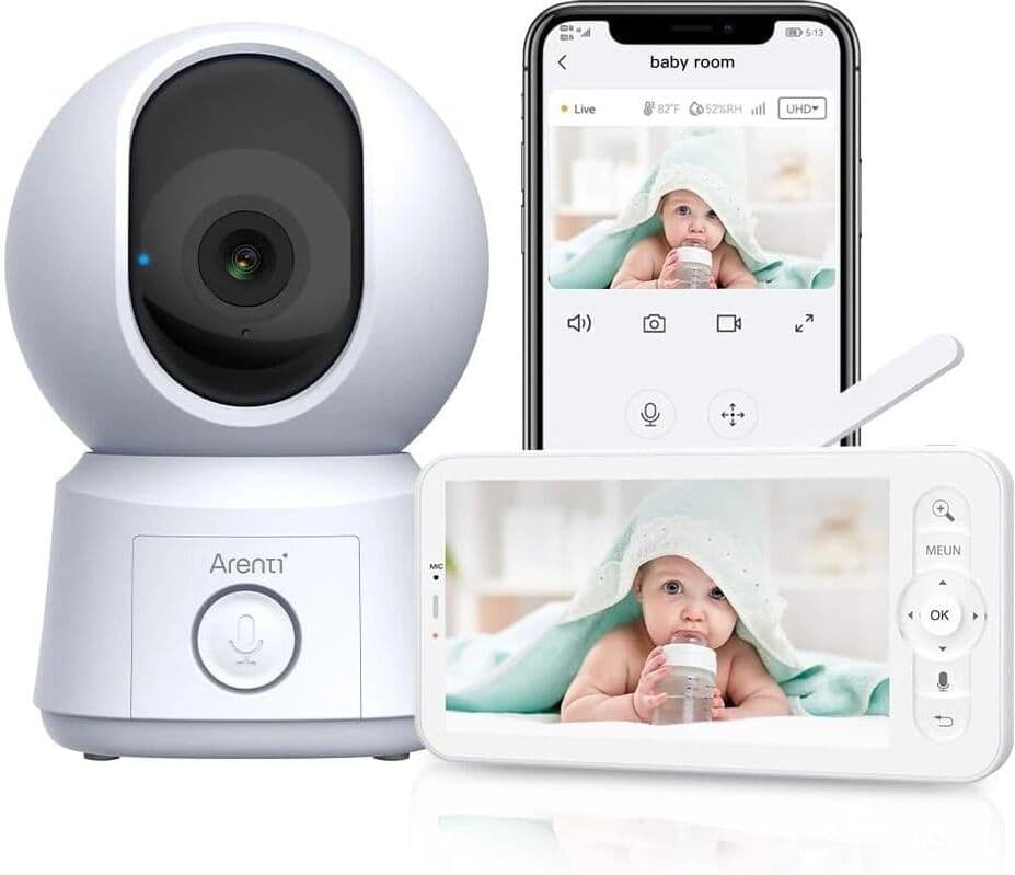 Video-Babyphone "Arenti Ainanny BC12S Kit Kamera mit Monitor", Baby, weiss (weiß), Babyphones Video-Babyphone weiß Einheitsgröße