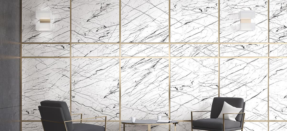 Vinil Design de interiores NE72 Black Stripes White Marble (33 metros)