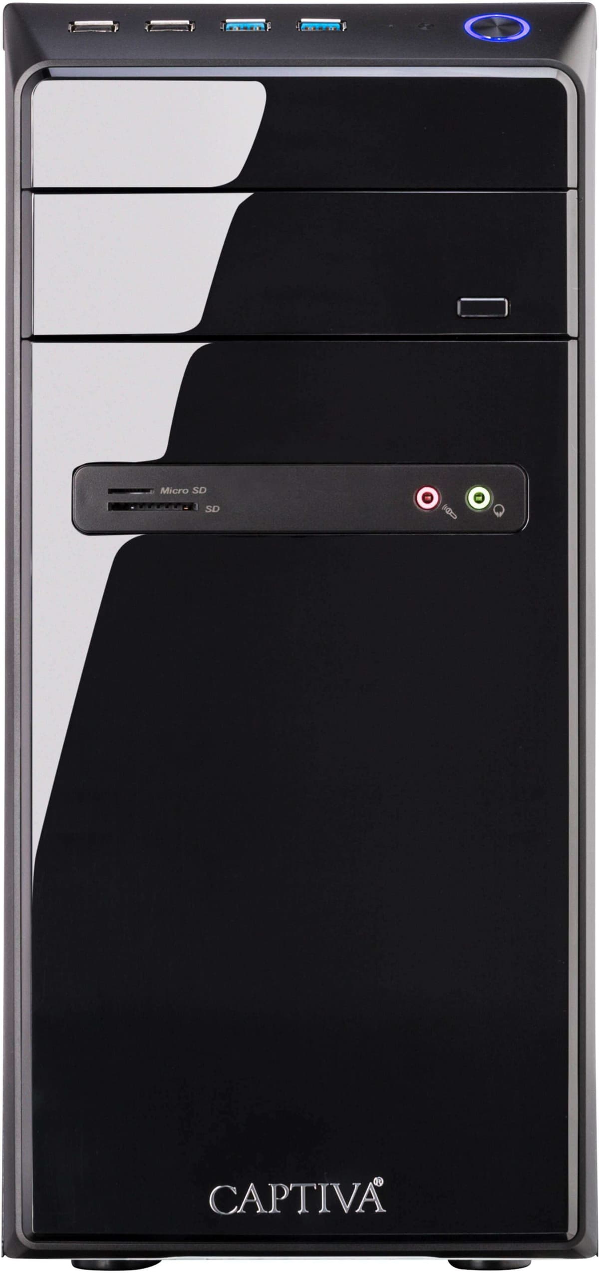 CAPTIVA Business-PC "Business/Office I10-0541", schwarz-weiß (schwarz), ohne Betriebssystem, keine Angaben, 32 GB RAM 500 GB SSD, Desktop-PCs, Business-PC