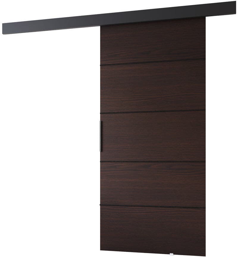 MINIO go for it Sliding Door Prim 1K, Interior Door Wenge/Black 106cm x 205cm