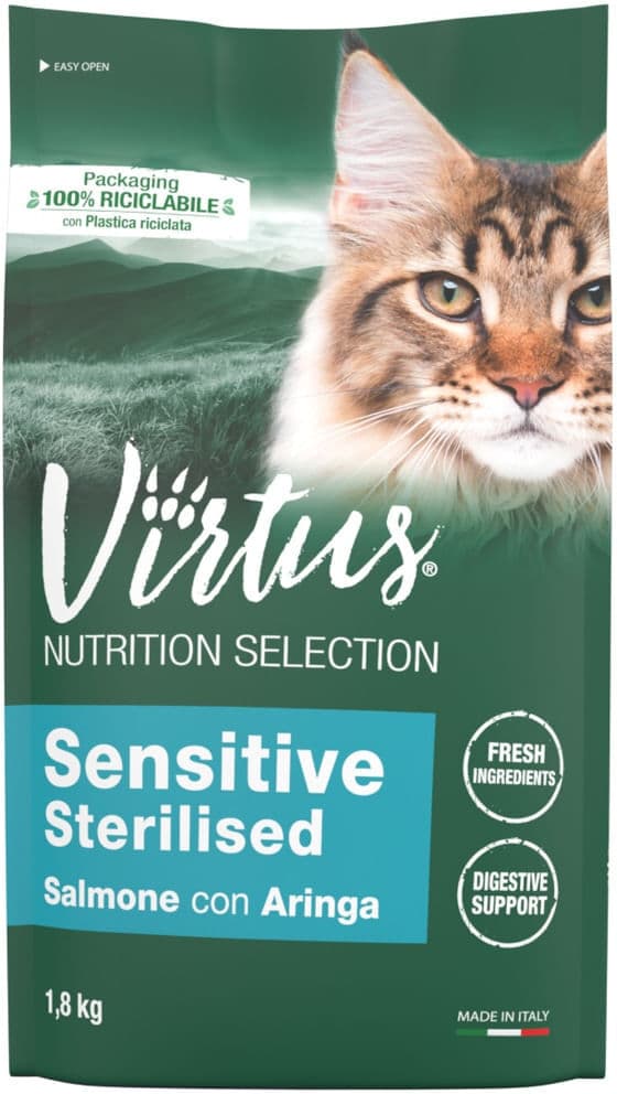 Virtus Cat Nutrition Selection Sensitive Sterilised 1.8KG