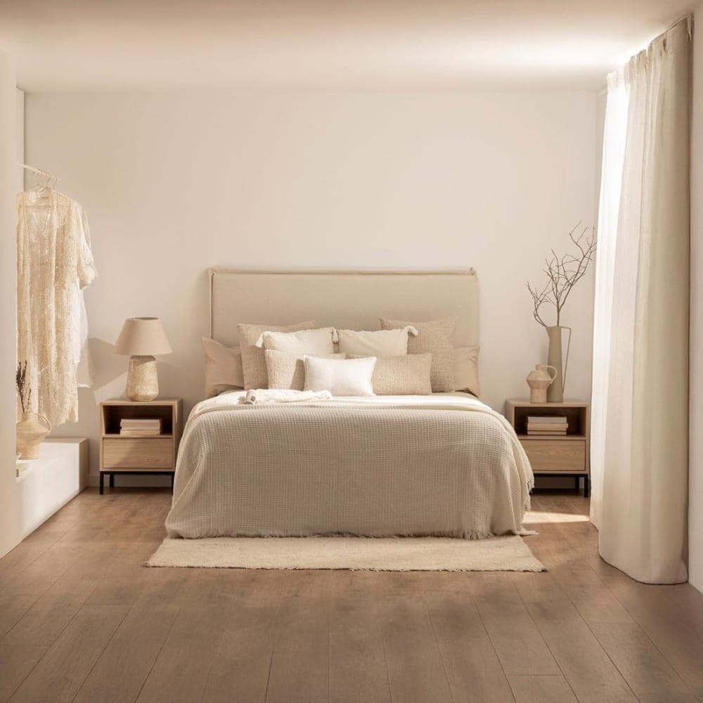 Klast Home Packs 2 mesitas de noche efecto madera natural 45 cm x 55 cm cm