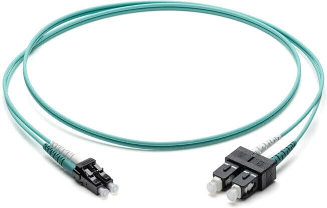 Corning Câble de raccordement fibre optique LC/SC OM3 50/125 3 m turquoise (F055702T2Z20003M)