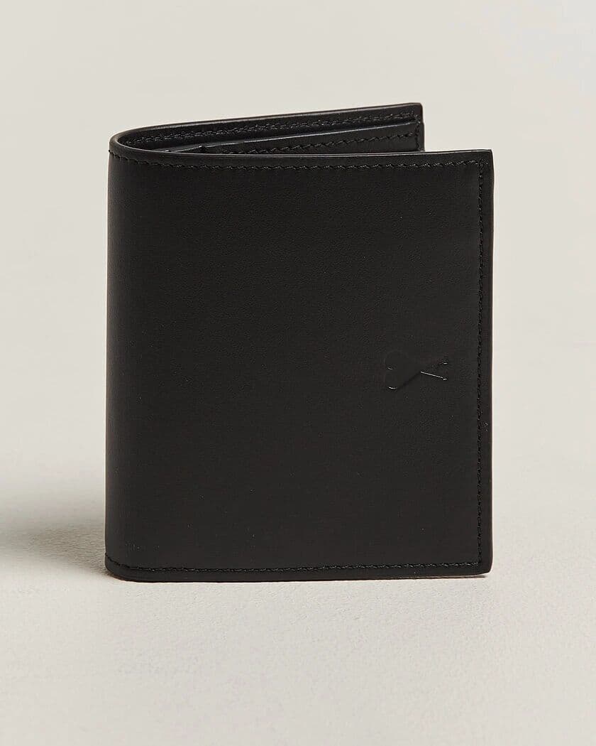 AMI Tonal Heart Logo Wallet Black