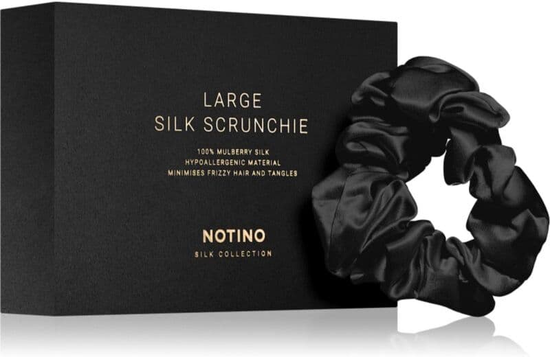 Notino Silk Collection Large scrunchie selyem hajgumi Black 1 db
