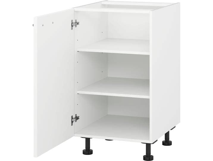 Unterschrank, Holzwerkstoff, Weiß, 50×75×56 cm, Mit Einlegeböden, Modern, Kochstation