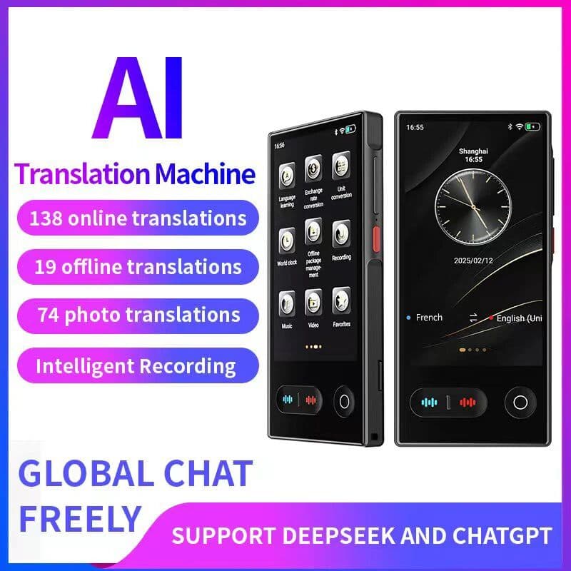 MOIDYOU Language Translator Device 148 In Real-time Online Languages Translation Device Portable AI ChatGPT Photo Intelligent Translate