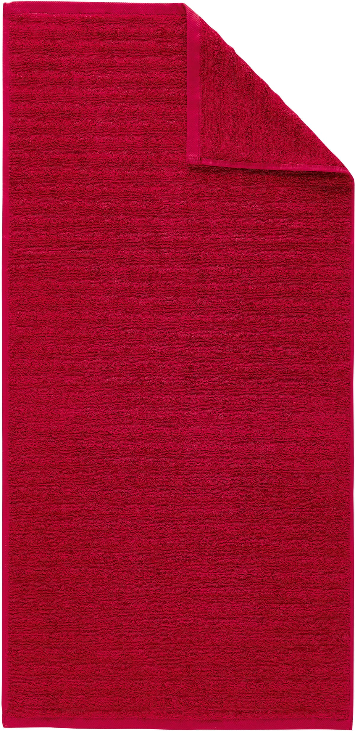 Handtuch DYCKHOFF "Wellenstreifen", rot, B:50cm L:100cm, Frottier, Obermaterial: 100% Baumwolle, Handtücher, Handtuch rot B/L: 50cmx100cm, 1 Stk., Frottier