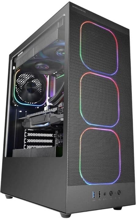 Tacens MARS MC-NEBULA Midi Tower Κουτί Υπολογιστή με Πλαϊνό Παράθυρο και ARGB Φωτισμό Μαύρο TACMARS-MCNEBULA