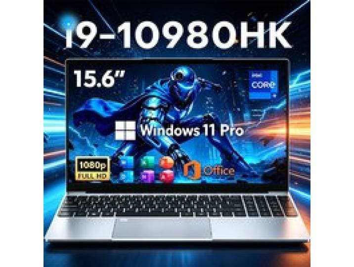 15,6'' Intel Core I9 10980Hk gaminglaptop, Windows 11, 16 GB RAM, 1 TB of 2 TB SSD, vingerafdruksensor, achtergrondverlichting, geschikt voor kantoorwerk.