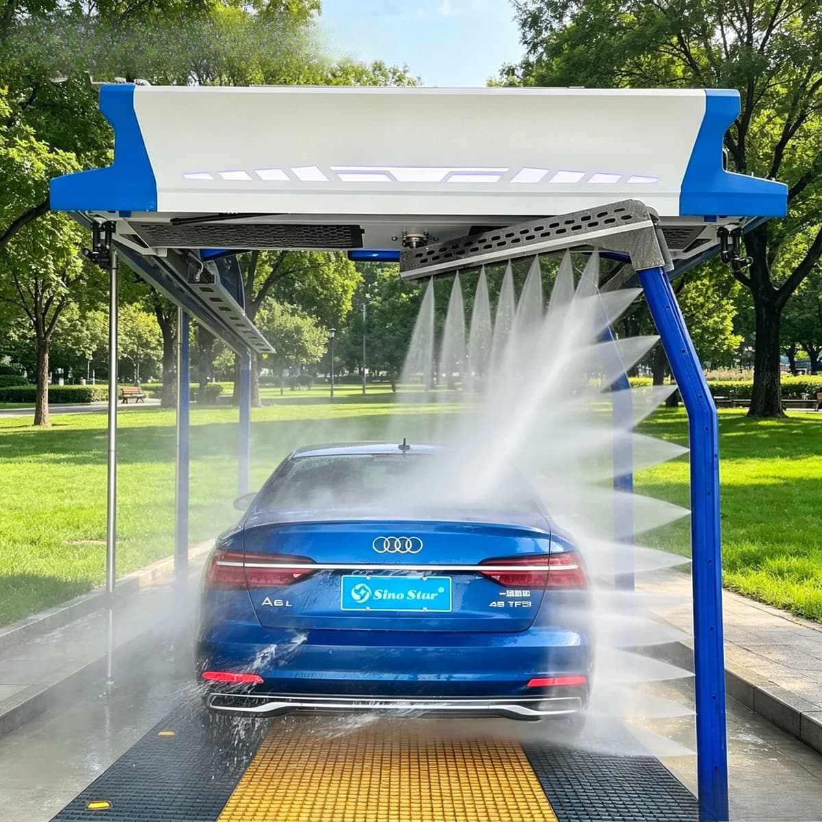 NONE Best Selling Electric Industrial 360 Fully Automatic Touchless High-Power Stainless Steel Car Washing Machine Station