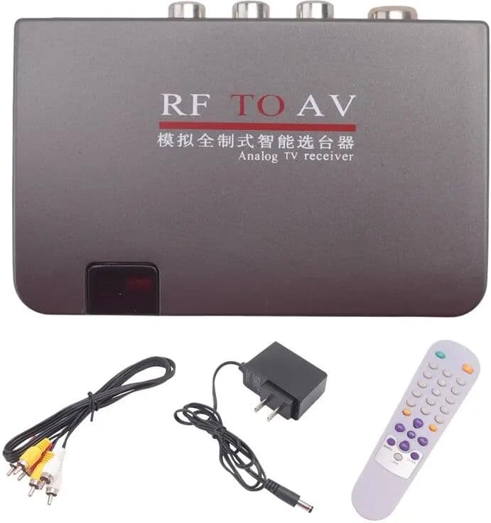 NONE T23C RF To AV Converter,Channel Selector,Booster,Cable TV To Projection TV,Video Port Supports Full System AC110-240V