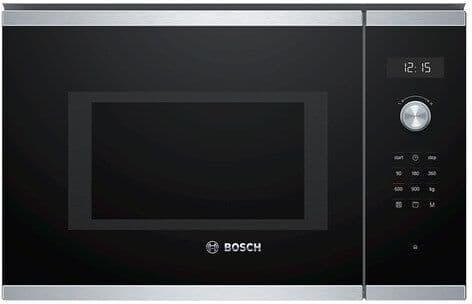 Bosch Microondas integrable 25 litros y grill Master Chef - BEL554MS0. Cristal negro/inox