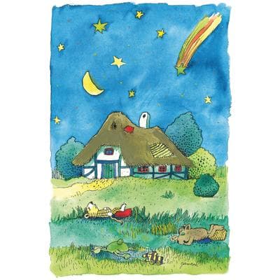 Wanddekoobjekt LUCKYLINDE "Der kleine Tiger und der kleine Bär bei Nacht", bunt, B:20cm H:30cm T:0,3cm, Blech, Wanddekoobjekte, Exklusive JANOSCH Kindermotive, Stahlschild