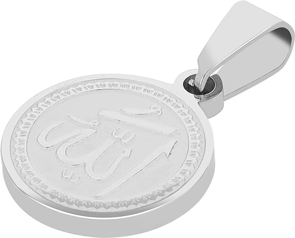 Amulett AKZENT "Yasin, langlebig", silber (silberfarbig), Schmuckanhänger, Damen, Edelstahl, Amulett