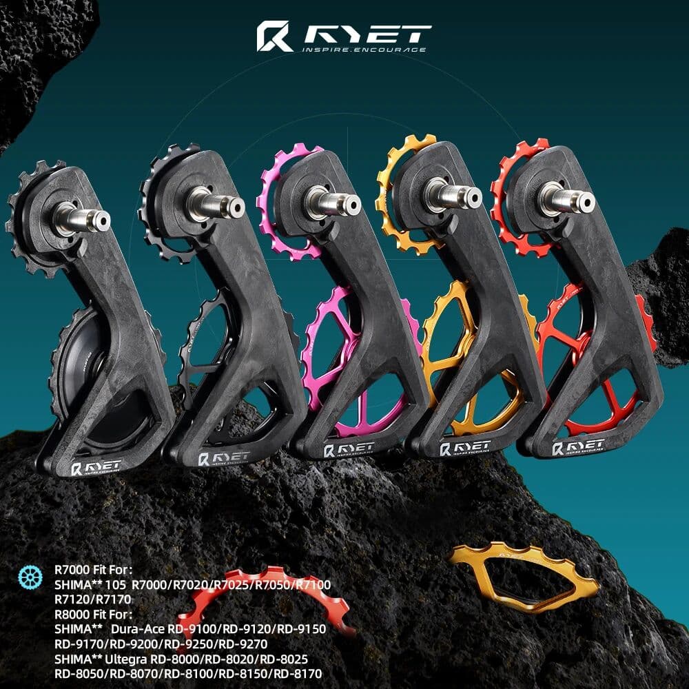 RYET RS Ceramic Oversized Derailleur Pulley Wheel 13T-19T Jockey Wheel Fit For Shiman0 R7000 R8000 R8100 R8150 R9100 R9250