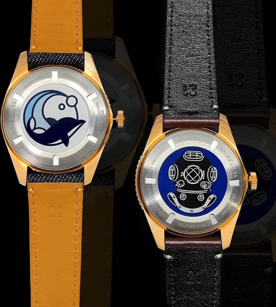 SEA HORIZON SH01 SH02 Men's Bronze Automatic Dive Watch CuSn6 42mm PT5000 SW200 Double Domed Sapphire Crystal 100M