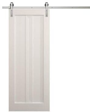 SARTODOORS Ego 5006 Painted White Oak Wood Sliding Barn Door