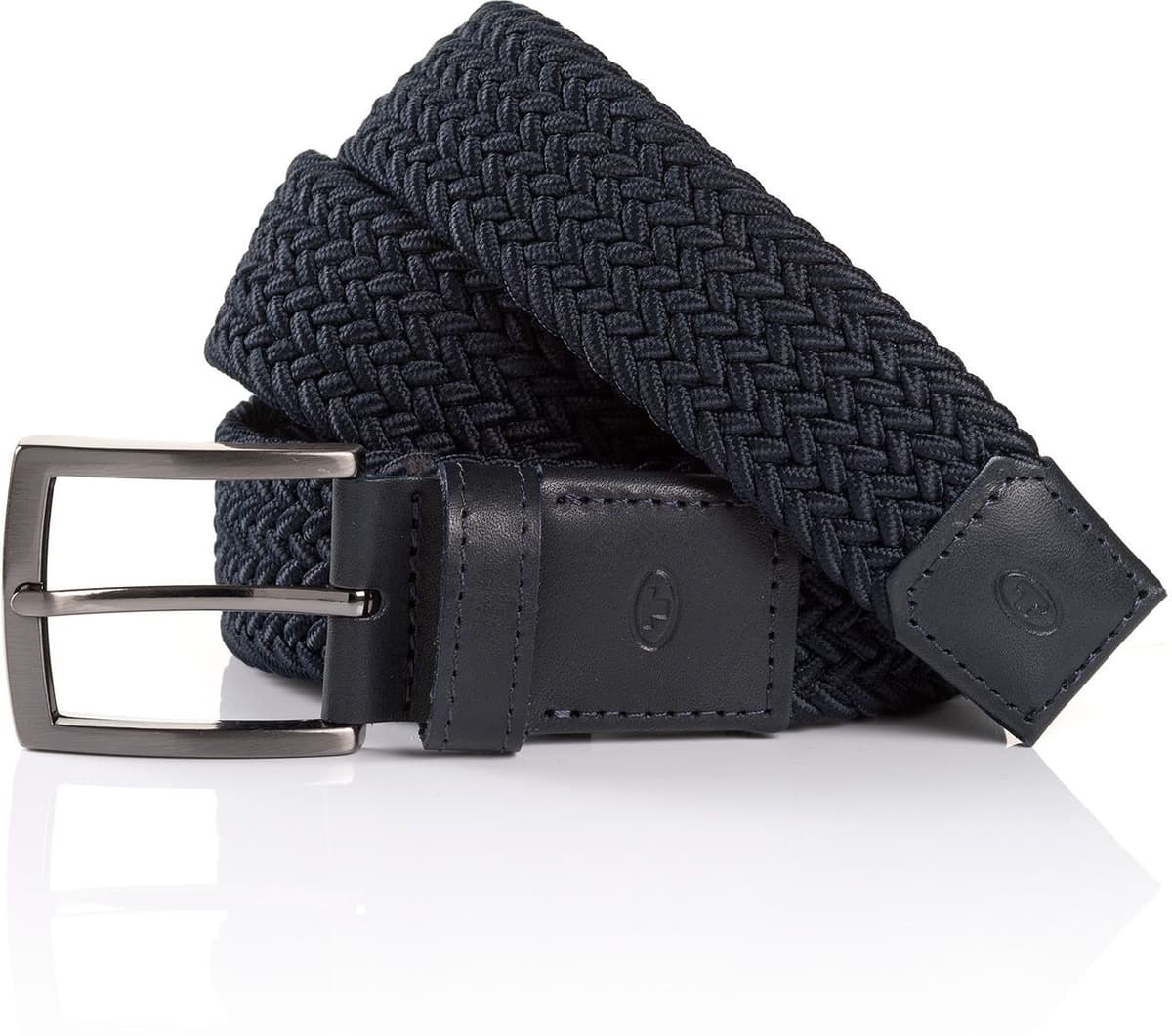 Flechtgürtel TOM TAILOR "TTJAMIE", Herren, Gr. 120, blau, Materialmix, unifarben, Gürtel Flechtgürtel, 3,5 cm breiter Flechtgürtel, Casual Look, bis Gr. 120 blau 120