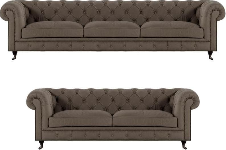 Moderne Chesterfield Polstergarnitur Edle Möbel Sitzcouchen 2tlg Set