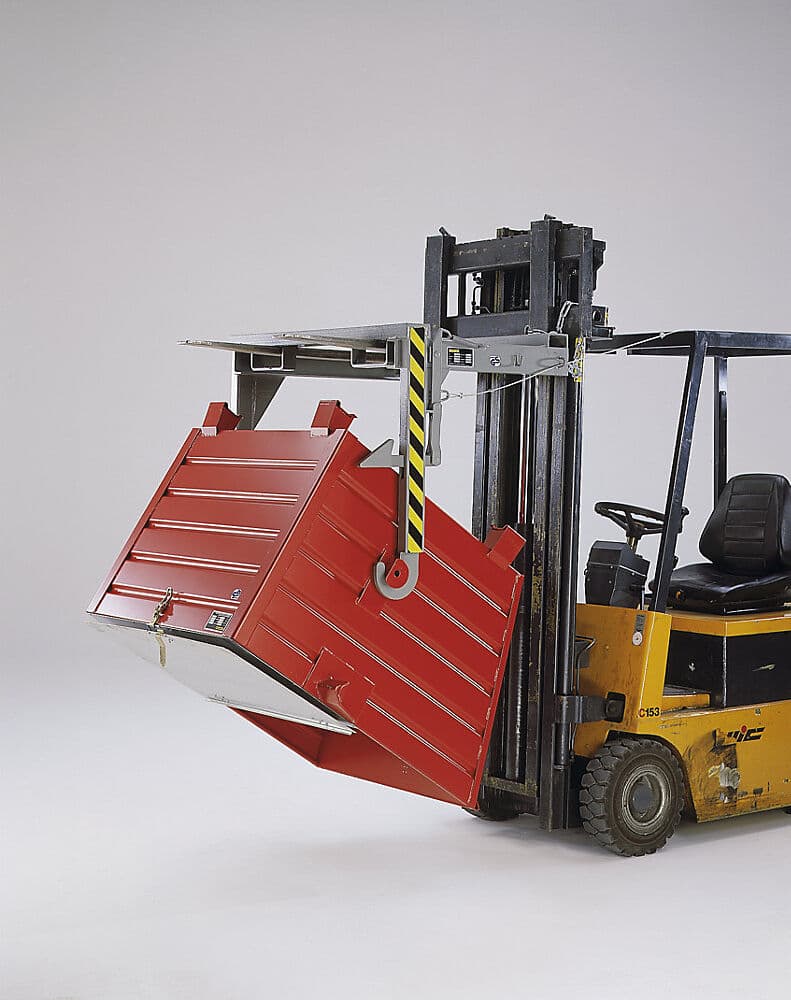 Stapler-Traverse zu Kipp- und Stapelbehälter, kranbar, Traglast 1000 kg, für Behältergröße 0,55 m³ eurokraft pro