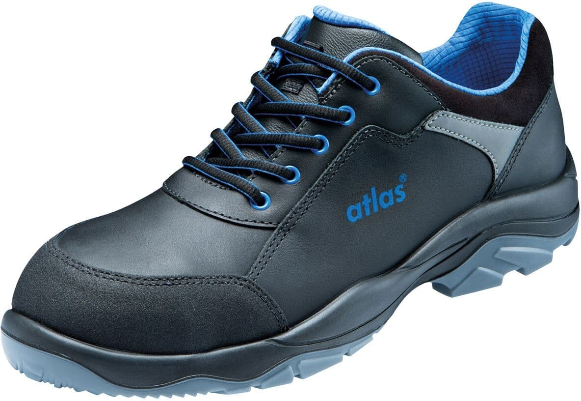 Sicherheitsschuh ATLAS SCHUHE "Sicherheitsschuhe Alu-Tec 565 XP Weite 12" Gr. 40, schwarz (schwarz, blau), 40, Obermaterial: 100% Rindsleder Leather cow., Schuhe, Sicherheitsschuh