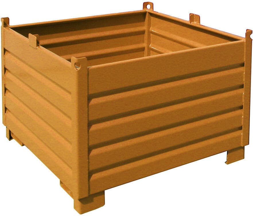 Sammelbehälter, Volumen 1,0 m³, gelborange eurokraft pro