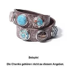 Noosa Amsterdam Leder Armband double skinny XS chocolate brown - ohne chunks