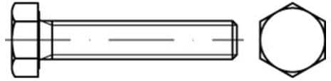 ISO 4017 Sechskantschraube VG M16x40 Stahl 12.9 blank ; Industrial Quality Supplies (040172000160040)
