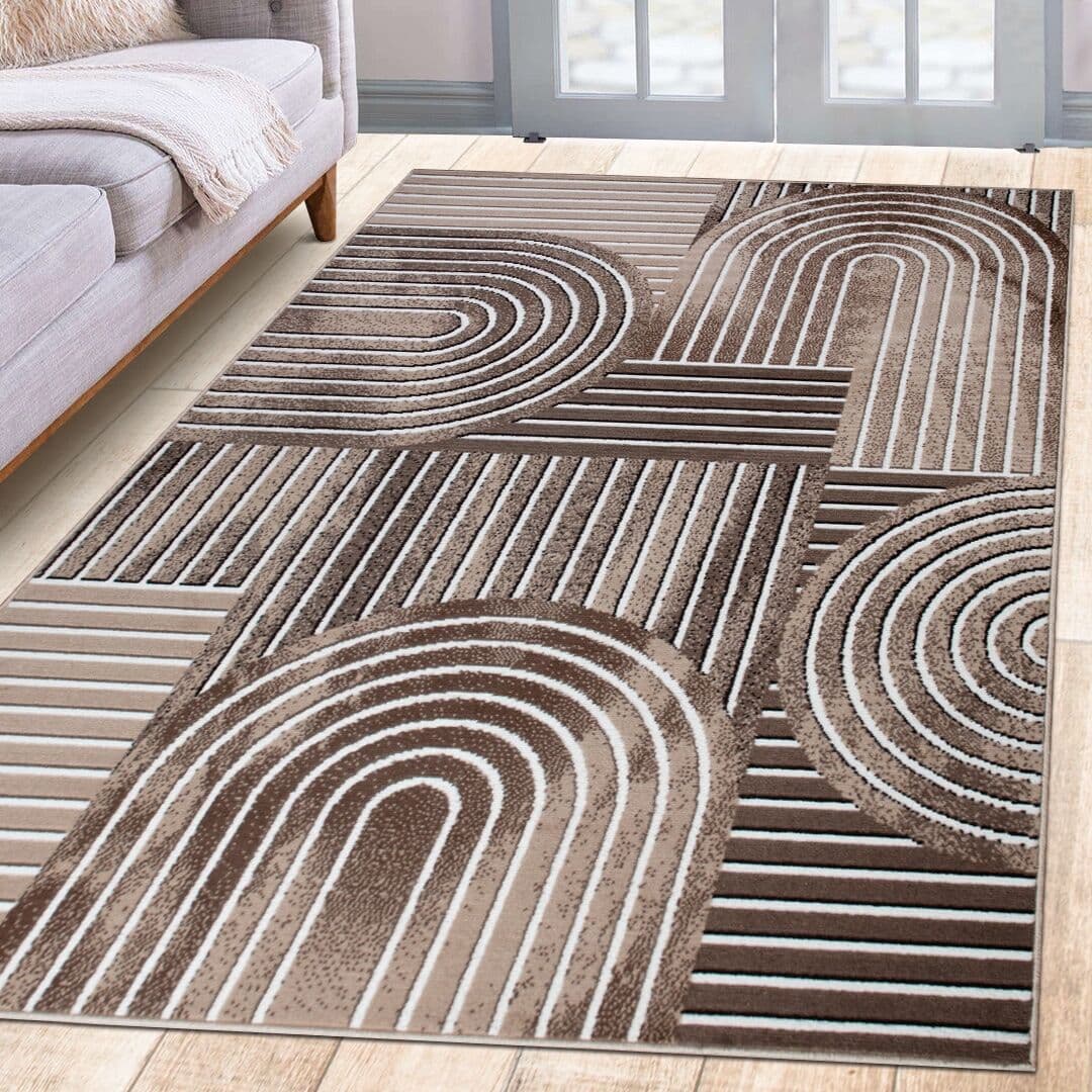 Teppich GOODPRODUCT "Lysandra" Gr. 4, beige (sand), B:160cm H:8mm L:230cm, Kunstfaser, Teppiche, Teppich, 3D-Effekt, softer Kurzflor, pflegeleicht, leichter Glanz, Scandi-Look sand B : 160cm 1 Stk., 8mm, L: 230cm