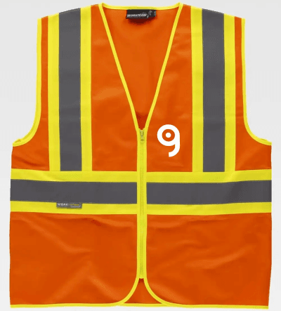 Gilet alta visibilità riflettente con zip, Classe 2 Personalizzate o neutre Workteam